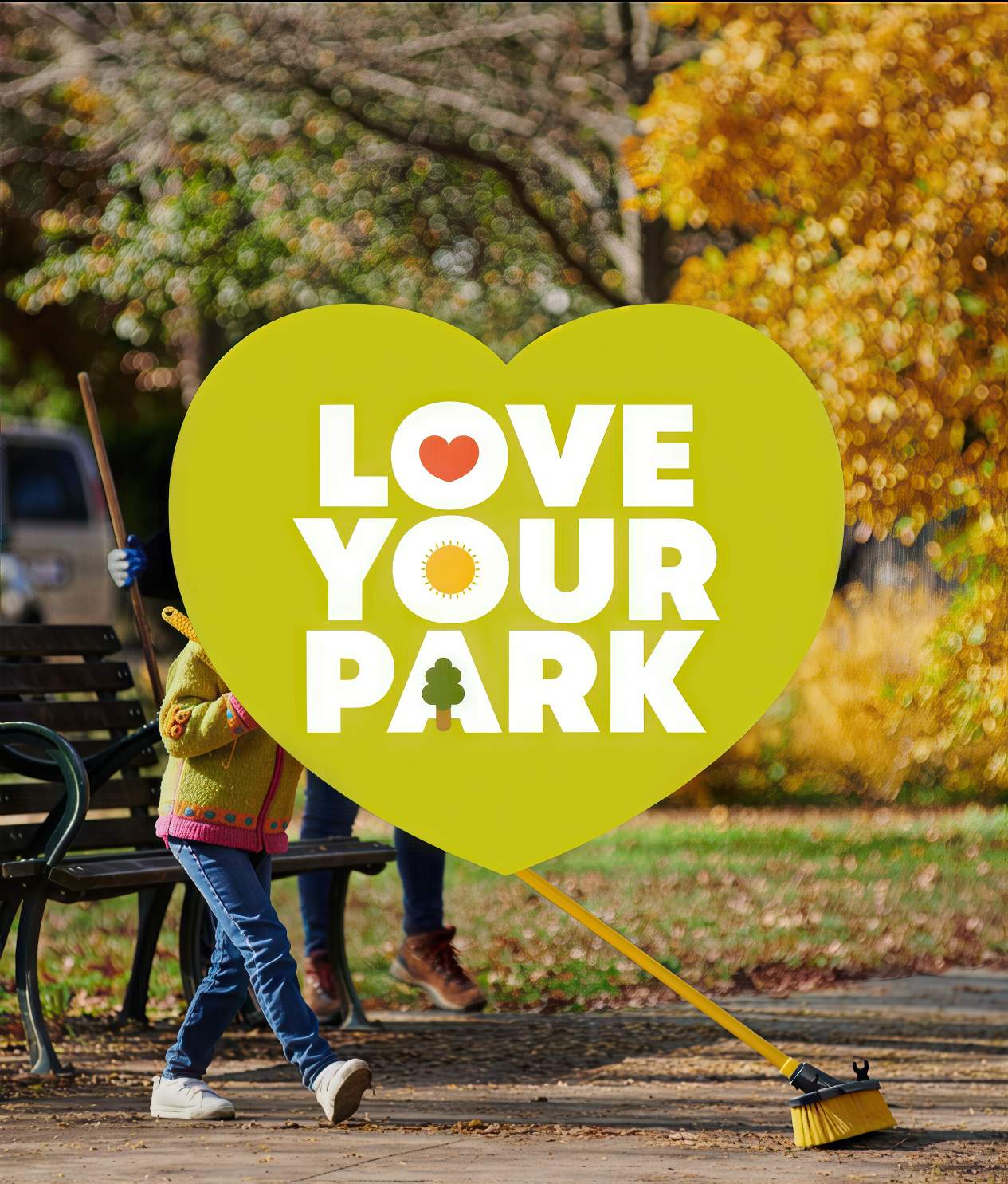 "Love Your Park" park cleaning initiative logo